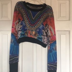 A unique shirt with peacock print